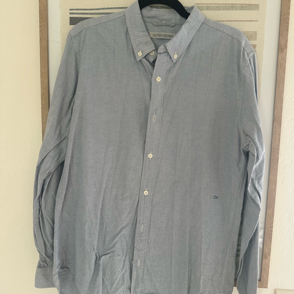 Four Outerknown Casual Button Down Shirts - Olive… - image 5